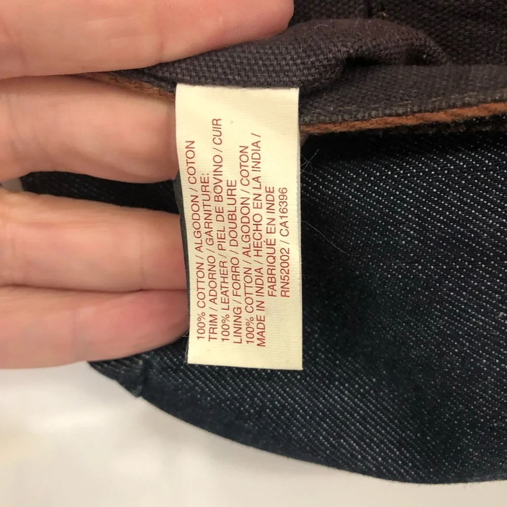 Lucky Brand Cute and Functional Denim With Leather Trim Wristlet - Picture 10 of 11